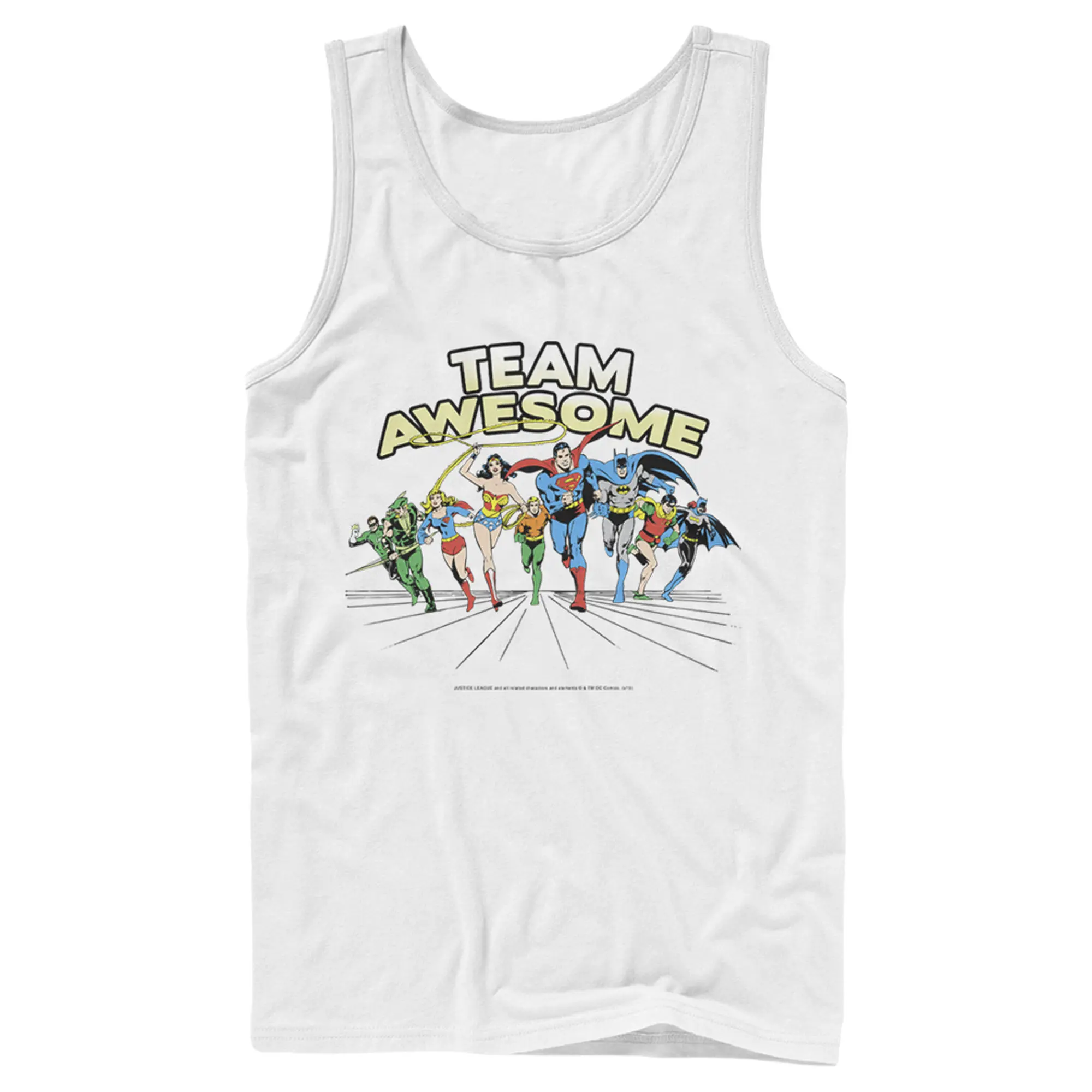 Men's Justice League Team Awesome Perspective Tank Top