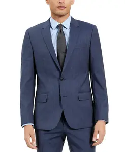 HUGO Hugo Boss Men's Blue Wool Blend Slim Fit Stretch Suit Separate Jackets