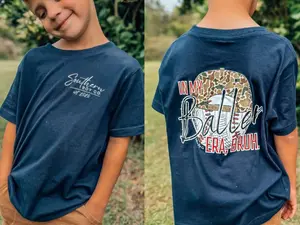 2 Sided Youth T-Shirt In My Baller Era Graphic Tee – Funny Baseball Style Shirt, Sport Outfit For Players And Fans, Gift For Baseball Lovers