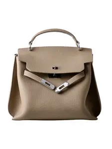 MELVARA Genuine Leather Bag with Character - 2025 Top Layer Cowhide Satchel, Large Capacity, Hand-Held or Shoulder Purse, Niche Design, High-End Feel