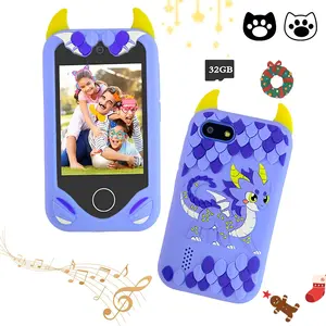 Kids' Smart Phone Toy with 2.8-Inch HD Screen & Dual Cameras, Selfie & Video Recording Functions, Educational & Brain Teaser Games Included, Perfect Birthday Gift for Kids