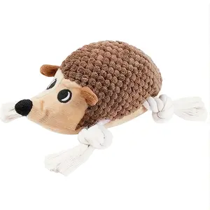 Plush Small Dog Toys for Small Breeds, Tough Puppy Toys to Keep Them Busy, Tough Stuffed Animals Puppy Chew Toys, Squeaky Dog Toys，Hedgehog