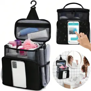 Portable Travel Shower Storage Bag, Large Capacity Classified Storage Toiletries Bag, Beach Toiletries Storage Bag, Hanging Toiletry Bag, Portable Large Capacity Travel Organizer With HookCamping Toiletries Bag,Beach Vacation Summer Travel Essentials