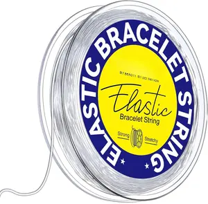 Elastic Bracelet String Cord 1mm Clear Stretchy Polyester Thread for Beading  Making 20m Length Portable & Wear Resistant