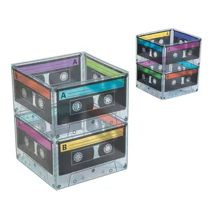 4" – 5-1/2" Bright Color Cassette Tape Plastic Buckets – 6 Pc.