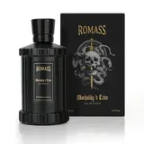 ROMASS Mortality’s Echo Luxe Perfume Unisex 3.4 oz 100 ml Long Lasting 8+ Hours with Rum Coffee Vetiver & Sandalwood Notes in Black Bottle #Summervibes
