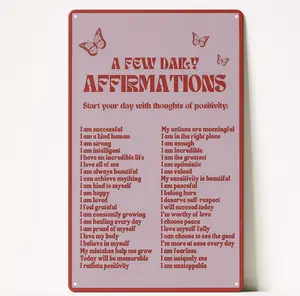 Daily Positive Affirmations - Inspirational Self-Love Wall Art Poster - Home Decor Print for Wellness & Motivation - Unframed, 2D Flat, Perfect for Room Decor