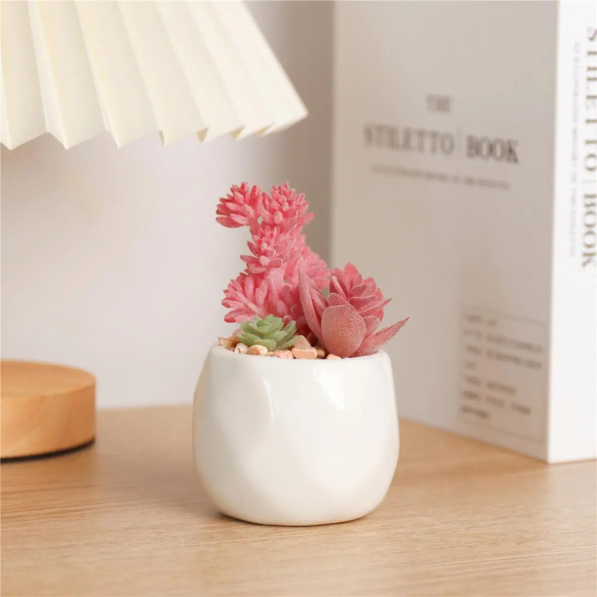 Artificial Succulent Plant, 1 Piece Fake Simulation Succulent Potted Plant, Decorative Desk Plant for Home Office Decoration, Flower Design, Artificial Plants, Fake Succulents Plant