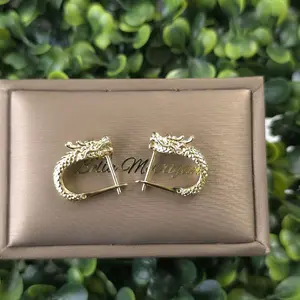 Dragon Hoop Earrings -14k Gold Plated