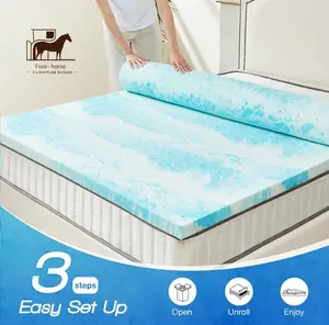 Sweet Furniture Same Product Hot Sell Crafted Comforts Mattress Topper Memory Foam Cooling Gel Swirl Infused Bed Topper for Back Pain ikea cooling