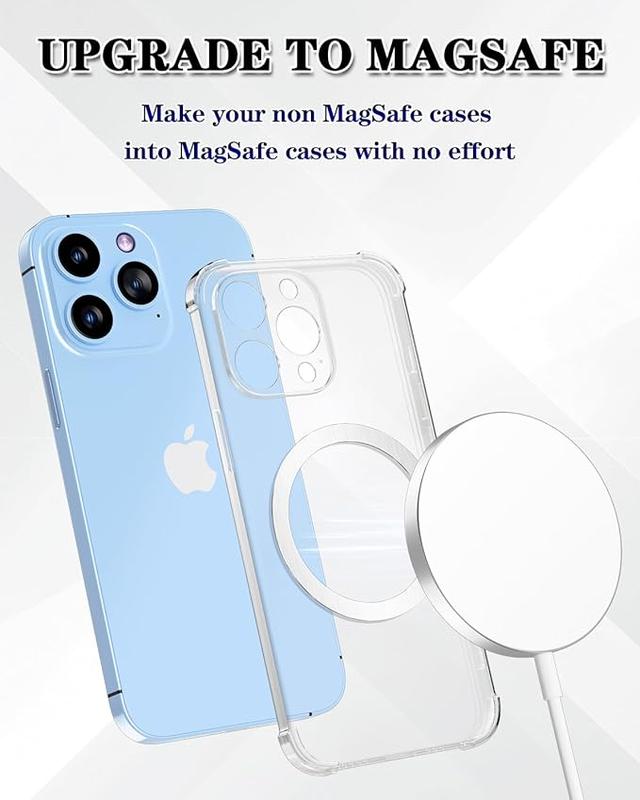 6PCS Ultra-Thin MagSafe Metal Rings – 0.4mm Magnetic Stickers for iPhone 16–12, Galaxy S24/S23, Wireless Charger & Case Alignment Protector Cover