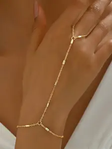 Elegant Beaded Chain Ring Bracelet Set, Perfect Gift for Women & Girls, Stylish Jewelry Accessory for Daily Wear & Special Occasions