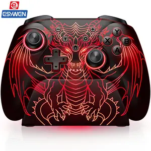 ESYWEN Wireless PC Controller, 1000Hz Polling Rate, Hall Effect Joysticks & Triggers, Controller for PC/Switch 2/Switch/Android/IOS, 1000mAh Battery, with 7 Light Modes/Paddle/Turbo/Motion/Charging Dock