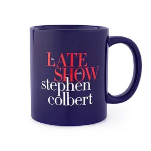 Late Show Stephen Colbert Mug, TV Host Logo Graphic Coffee Mug, Late Night Comedy Fan Cup for Talk Show Lovers, Gift for Stephen Colbert Fans