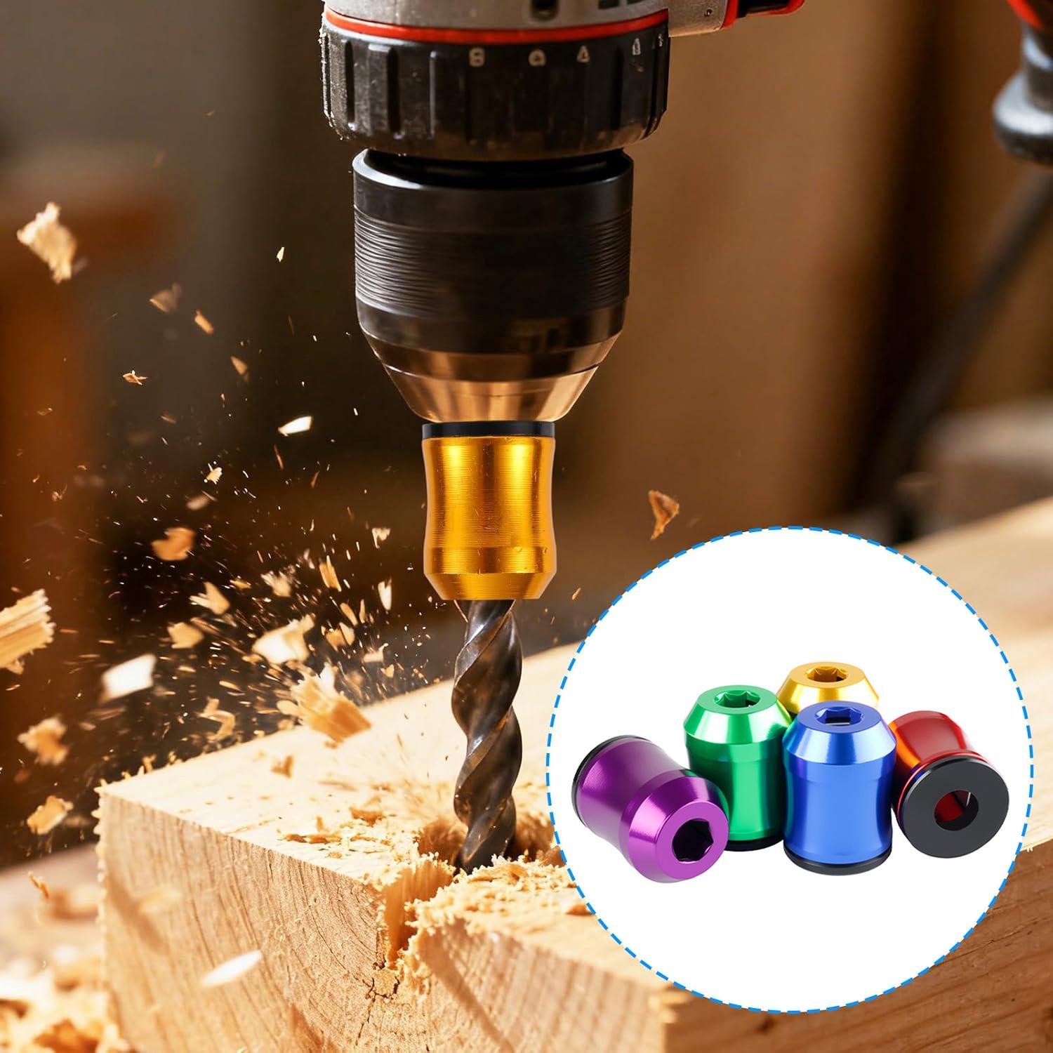 Universal 1/4 Inch Magnetic Screw Ring Holder, Removable Magnetic Drill Bit Holder for Hex Screwdriver & Power Tools