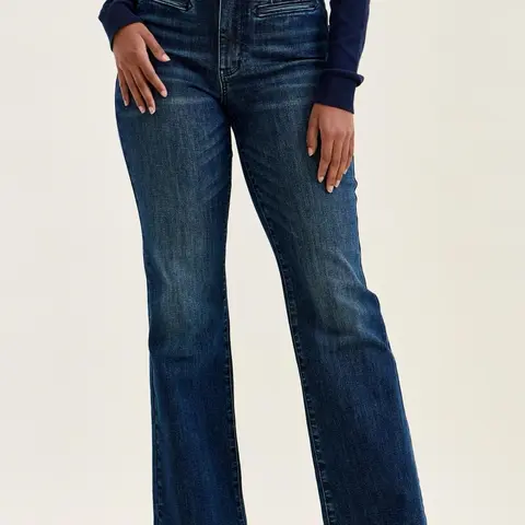 Camille Judy Blue High Waist Tummy Coontrol Bootcut Jean