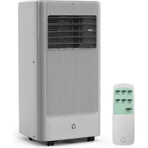 10000 BTU portable air conditioner - three in one cooling, dehumidification, and fan - digital display, 24-hour timer, sleep mode, remote control, window kit - cooling area up to 450 square feet - ideal choice for bedrooms and apartments