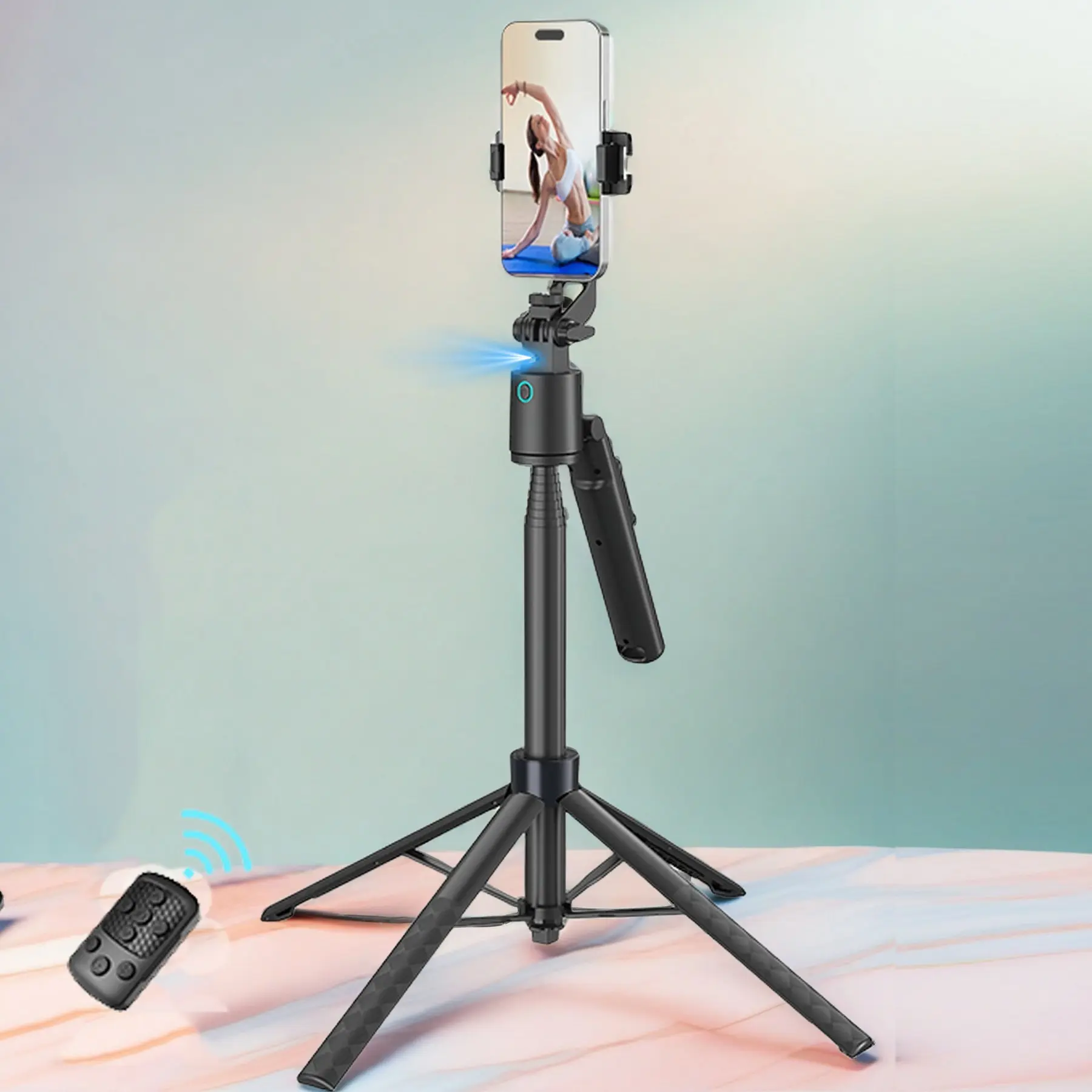 Smart Face AI Tracking Selfie Stick, Selfie Stand, 360 °   Rotatable Auto Tracking Phone Holder with Remote Control, Tripod Stabilizer, Selfie Accessories Video Vlog Live Streaming, Cellphone Selfie Accessory, Accessories
