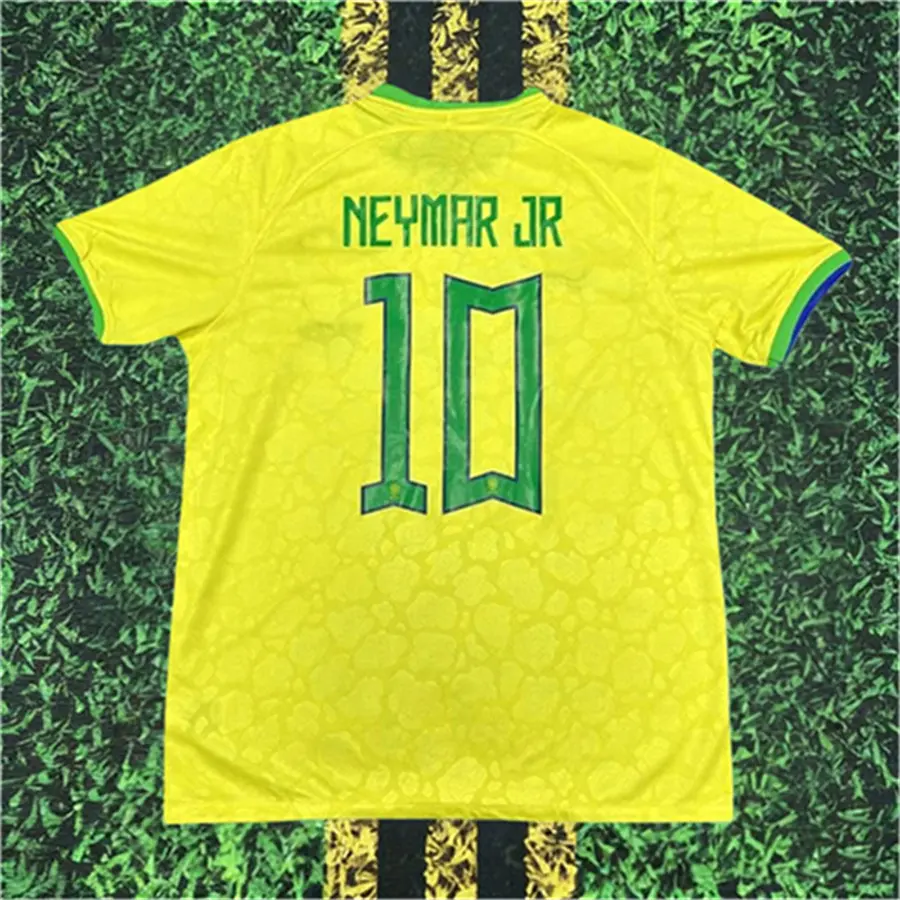2022 Brazil Home No.10 Neymar Short sleeve Soccer Jersey