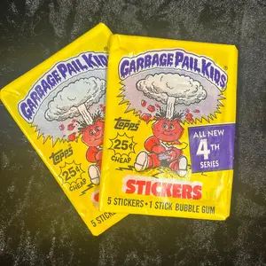 Two Packs of 1986 Garbage Pail Kids 4th Series Trading Cards