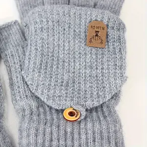 1pair Men's Women's Gloves - Winter Half Finger Open Finger Flap Knitted Thickened Warm Gloves - For Men & Women - Ideal for Cold Weather & Outdoor Activities - Perfect Gift for Winter Holidays