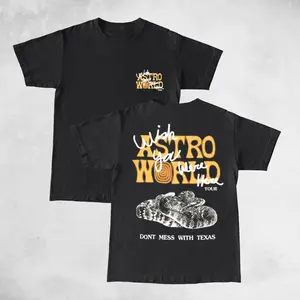 Travis Astroworld Texas Houston Tour Exclusive Cotton Unisex Shirt Rap Shirt Rapper Rap Tee Hiphop Shirt Music Tour Merch Gift for Him Gift For Her Vintage Y2K Hoodie Sweatshirt