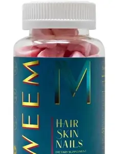 Vegan Biotin Hair, Skin & Nails Chewable Gummies - Hair Growth Products, Skin Care Dietary Supplement for Daily Beauty Support (60 Count)
