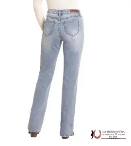 ROCK AND ROLL SCALLOP YOKE  HIGH RISE BOOTCUT JEAN LIGHT WASH BW4HD04765