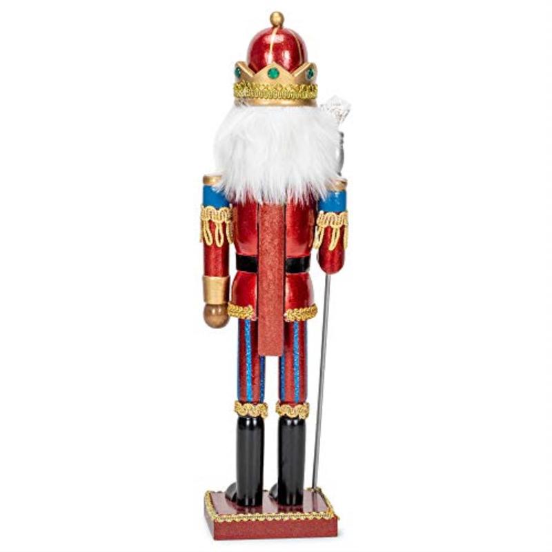 Kurt S. Adler Regal Black African American King with Crown Wooden Christmas Nutcracker 15 Inch