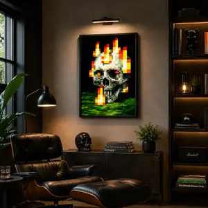 Minecraft Posters Buming ArtisticHigh-Quality Print,Gameposters, Anime posters, Vibrant ColorsRustic Charm Stunning Visuals TrendyFunny Wall Art Dorm Room DecorPixel Art for MC Fans - DecorationItems