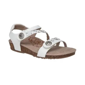 Aetrex JILLIAN White Quarter Strap Sandal