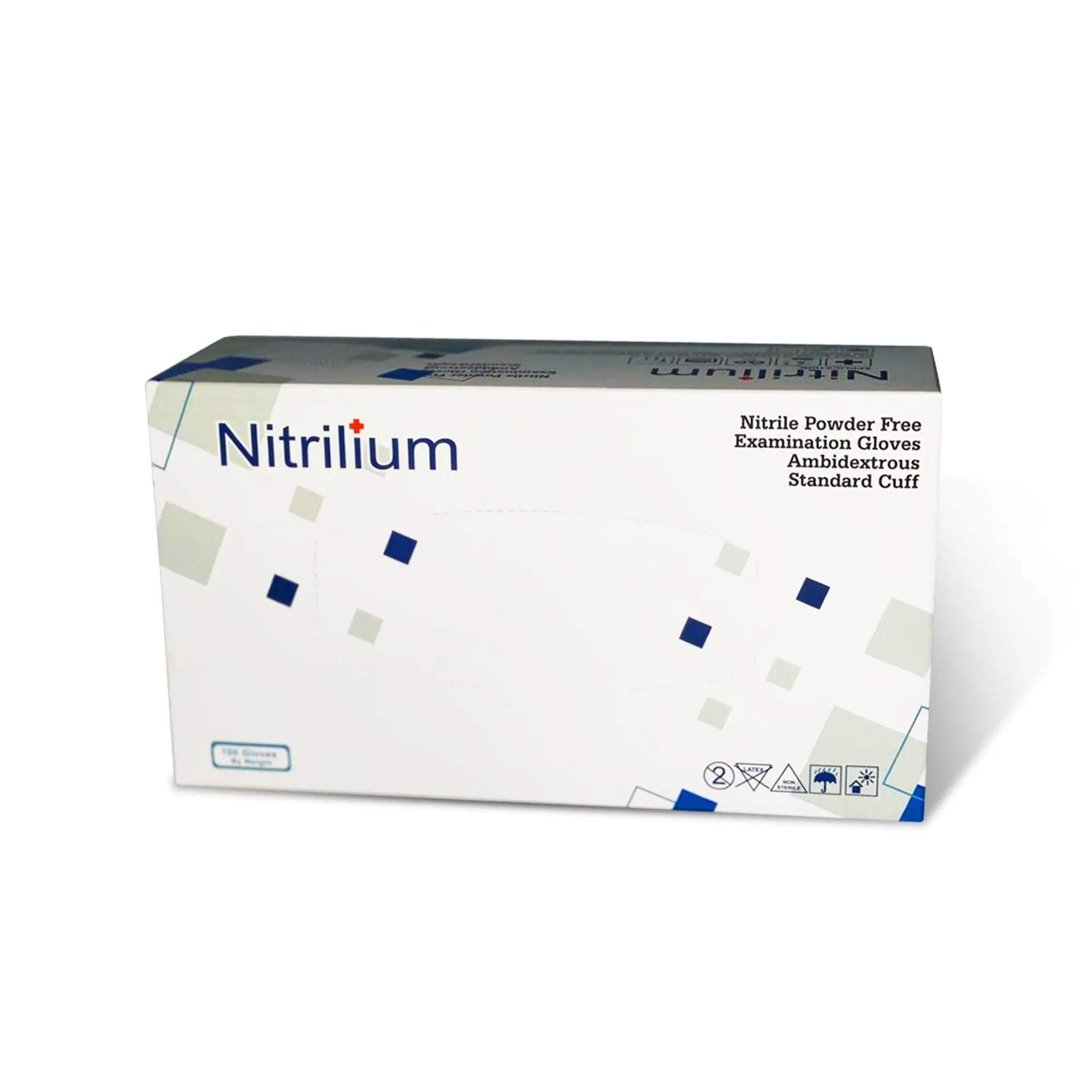 Nitrile Gloves -1 Box (100% Pure Non Blend Nitrile Patient Examination Gloves/ FDA 510(K), 4Mil - Nitrilium)