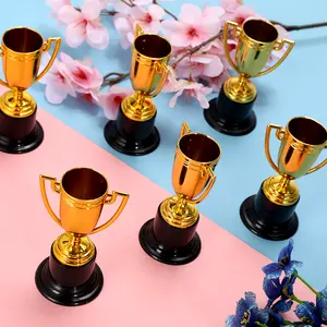 24 Pack Mini Trophies for Kids Awards – Plastic Gold Award Trophy Cups, Golden Trophy Set, Small Participation Trophies for Party Favors, Rewards, Props, Sports, Competitions, Classroom Prizes – Bulk Gold Trophy Cups