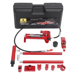 4 Ton Porta Power Kit, Porta Power Ram with Pump, Hydraulic Jack Kit with 4.6 Ft/1.4 m Oil Hose & Storage Case for Automotive, Car Auto Body Frame Repair