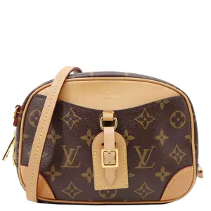 Pre-owned Louis Vuitton Monogram Canvas Shoulder Bags Deauville Mini Shoulder Bag Brown