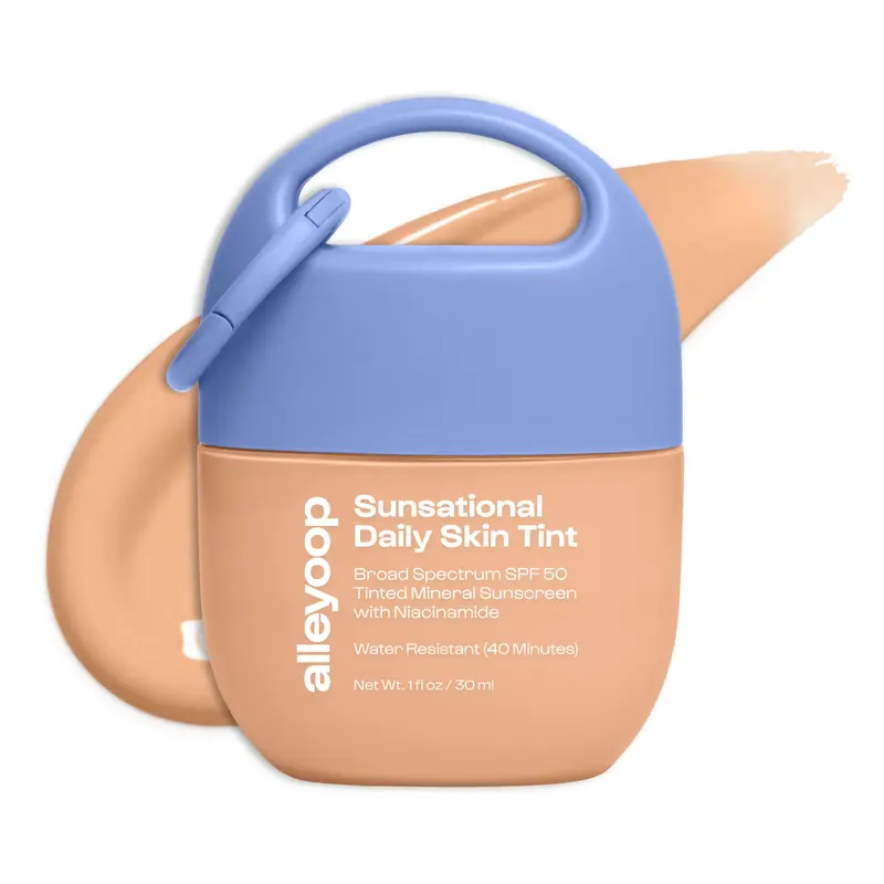 Sunsational SPF 50 Tinted Moisturizer - 100% Mineral Broad-Spectrum Formula, Clean Beauty, Vegan, Long-Lasting Sunscreen, Makeup Foundation for All Skin Types, Natural Sunblock for Oily Skin, Dry Skin, Combination Skin, Normal Skin
