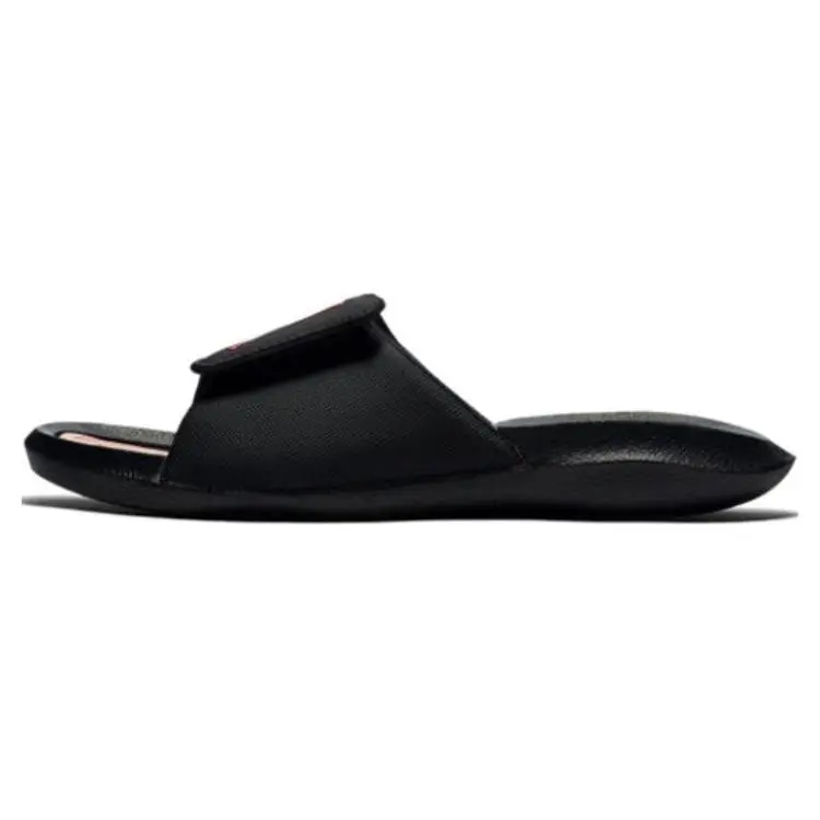 Jordan Air Hydro 6 Black University Red Sunset Tint Comfort Slides Men's 881473-005
