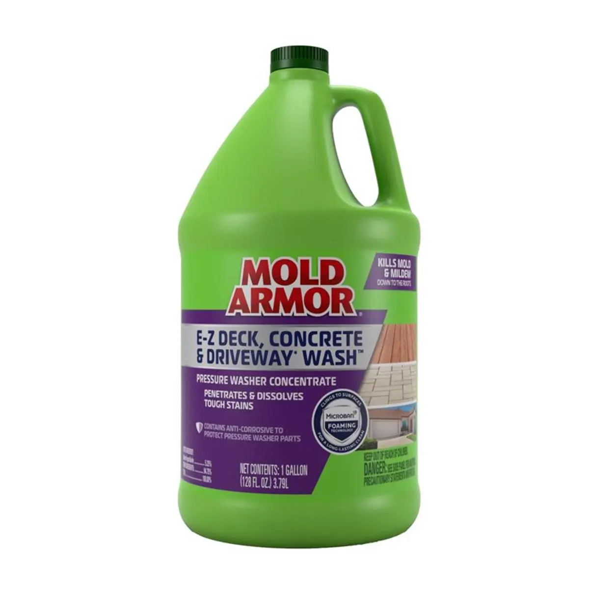 212 MAIN Anti-Mildew & Mold E-Z Pressure Washer Liquid Cleaner - Corrosion-Resistant, 1 gal Container (Pack of 4), 38.7 lbs, Outdoors Use, Home Supplies, Better Performance Than Alternatives, Reinvents Cleaning