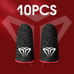 10pcs Portable Lightweight Mobile Game Fingertip Gloves - Phone & Mobile Phone Accessories for PUBG Gamers, Sweatproof, Anti-slip, Touch Screen, Breathable Gaming Finger Sleeves aim assist handheld device wireless switch dock bmo stand joystick cap