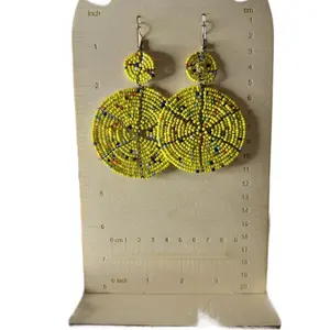 Handmade Ghanaian Beaded Earrings for Women