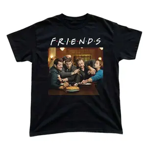 Supernatural Friends Funny With Pie Tshirt, Dean And Sam Graphic Meme Tee Gift for Men, Gift for Women, Crew Neck Tee, Trending T-shirt