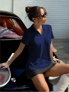 Women's sports polo shirts moisture wicking breathable comfortable short-sleeved shirt suitable for golf baseball tennis