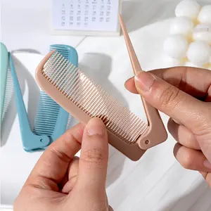 Tri-Fold Folding Comb Travel Portable - 360° Rotatable Design Mini Pocket Hair Styling Tool, Compact Detangling Foldable Comb for Home Outdoor Daily Carry, On the Go Haircare Essentials for Women Men