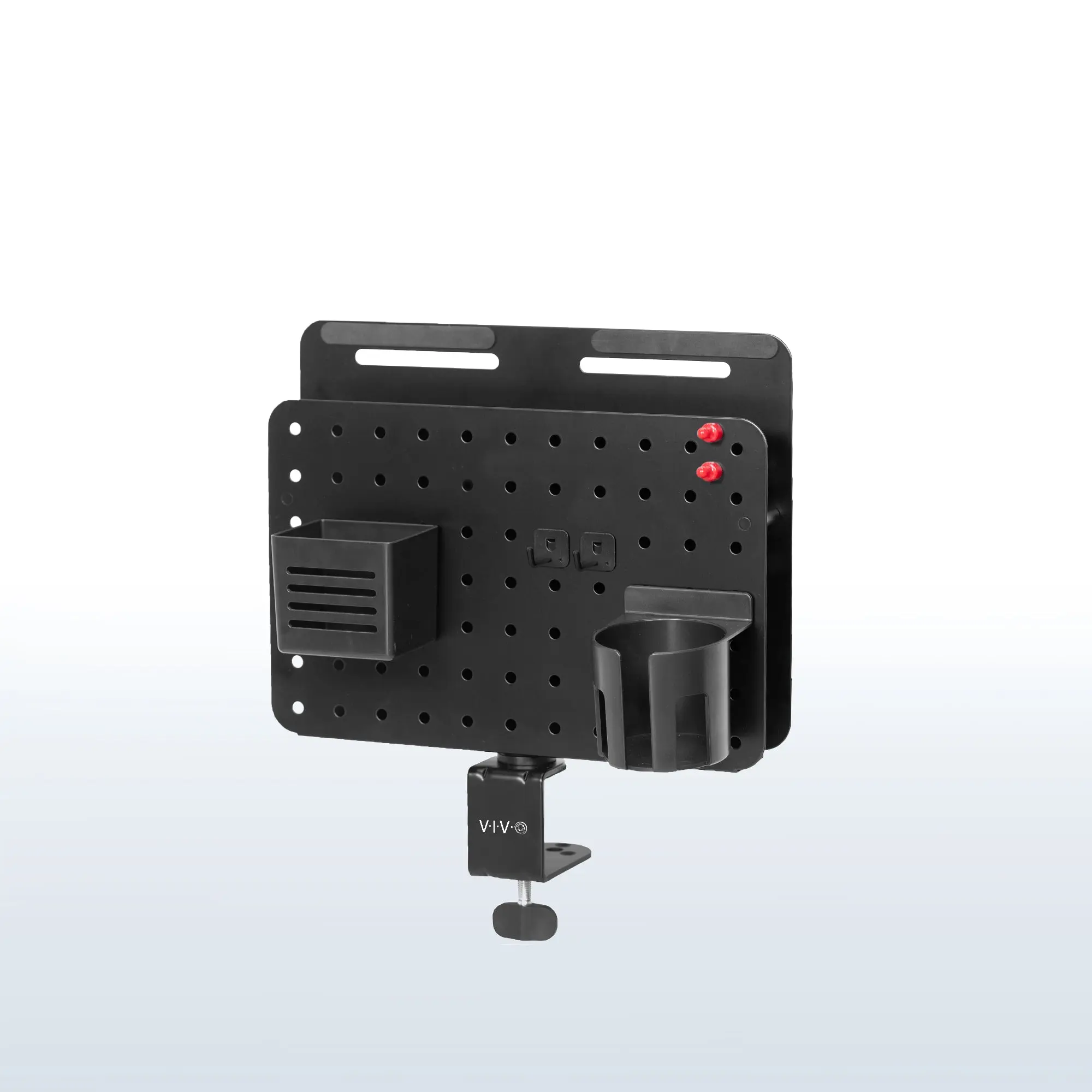 Clamp-On Rotating Pegboard Desktop Laptop Holder - Rotating Stand with Riser for Computers & Office Use, Rotating Laptop Stand