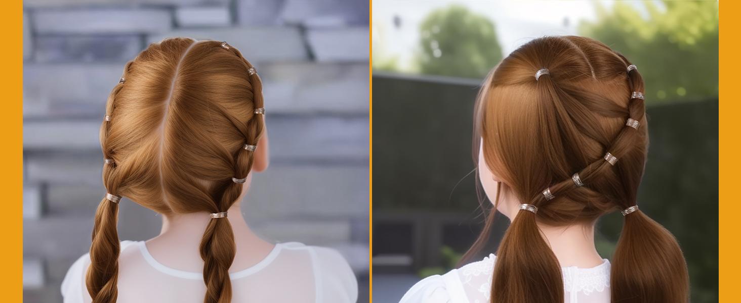 Clear Elastic Hair Bands, 2000pcs Mini Hair Rubber Bands, Hair Ties, Soft Hair Elastics Ties, 2mm in Width and 30mm in Length