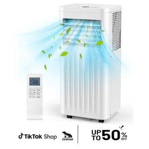 COWSAR 【SummerVibes】8000-10,000 BTU EasyCool Portable Air Conditioner- Cool up to 350 Sq. Ft. AC with Easy-to-Use Remote Control, Digital LED Display, 24H Timer,Sleep Mode and Complete Window Installation Kit, for Bedroom,Living Room,Home Office,Apartment