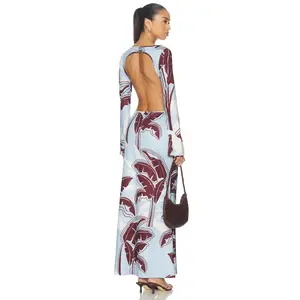 SEVEN WONDERS Amoree Long Maxi Dress in Kaeli Blue