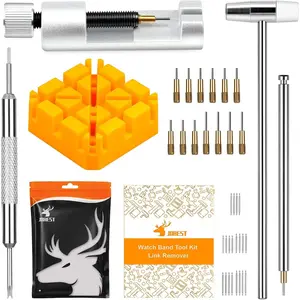 Watch Link Removal Tool, Watch Band Tool Kit, Repair Kit for Watch Bracelet Adjustment and Replacement and Resizing, With User Manual, Watch Link Remover, 20PCS Spring Bars, 13PCS Spare Needle