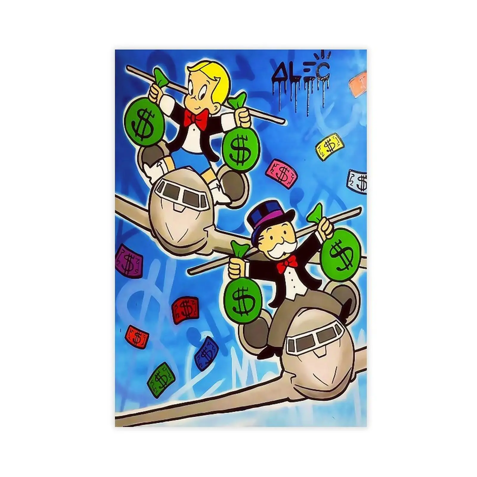 Monopoly Inspired Art Print. New HD Print. Canvas Ready to Hang. Large Poster. Pop Art Canvas. Home Decor Wall Painting,bedroom Canvas Posters