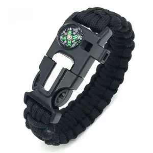 Umbrella rope bracelet Survival bracelet Multifunctional five-in-one Multifunctional outdoor umbrella rope Camping adventure seven-core hand rope compass military sport